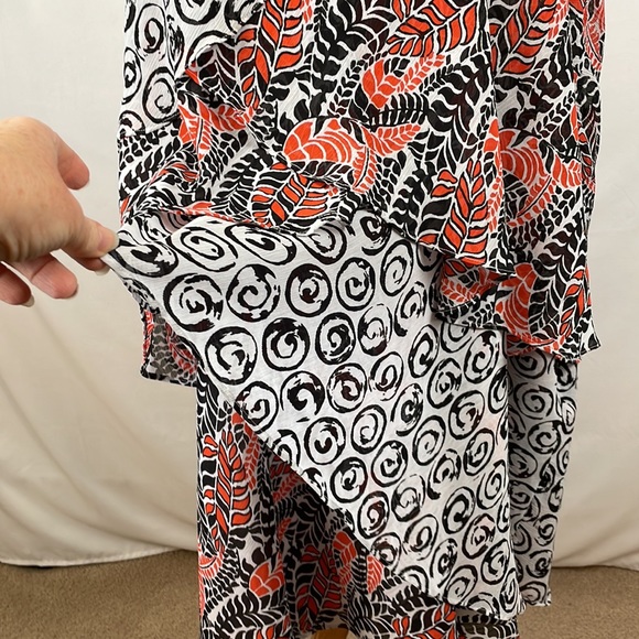 Lane Bryant Smocked Ruffle Boho Chiffon Sundress w/Removable Straps - Size 26 - Picture 3 of 15